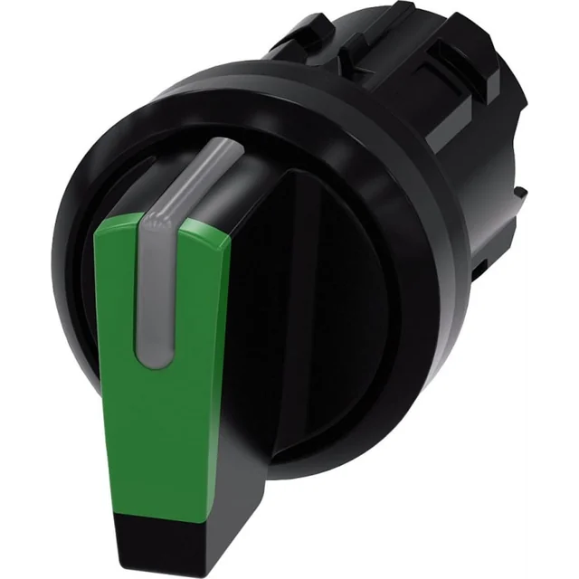 Interruptor Siemens con opción de retroiluminación 22mm redondo plástico negro/verde kr pen 3 horizontal