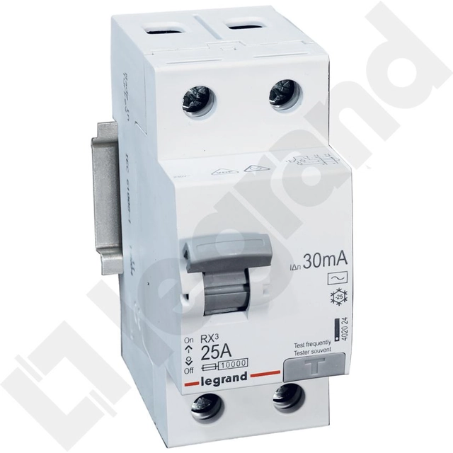 Interruttore differenziale Legrand 2P 25A 0,03A Tipo CA RX3 (402024)