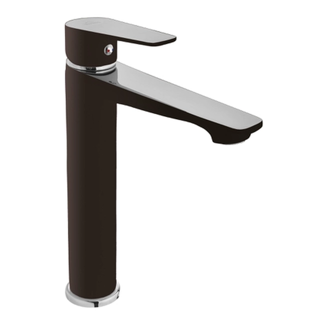 Invena Dokos mitigeur pour lavabo haut noir/chrome BU-19-W04-V