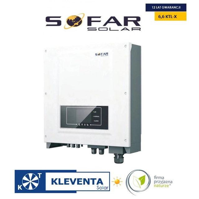 INVERSOR INVERSOR SofarSolar 6,6 KTL - X (SofarSolar 6,6KTL-X) WIFI/DC 12 ANOS DE GARANTIA