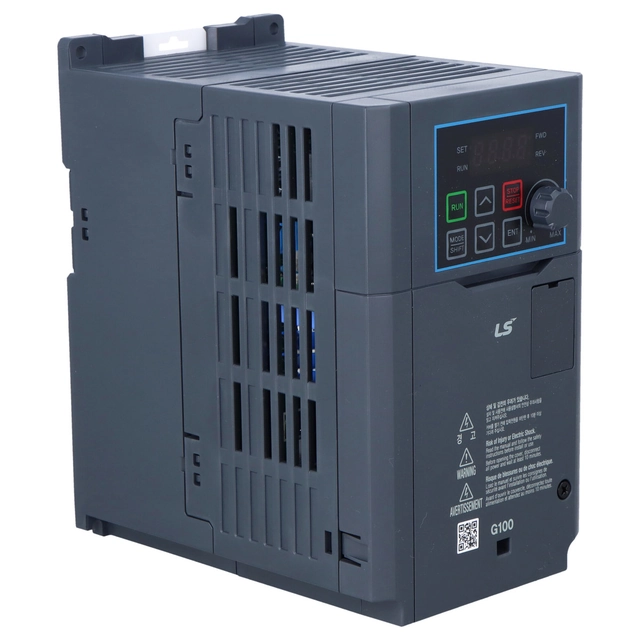 Inverter di frequenza serie LSIS G100.Energia 3x400V CA, uscita 3x400V AC.Energia 2,2 kW LV0022G100-4EOFN