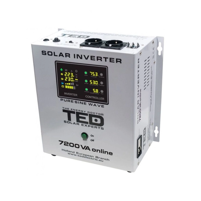 Inverter solare da 48V a 230V 7200VA/5000W Onda sinusoidale MPPT TED000316