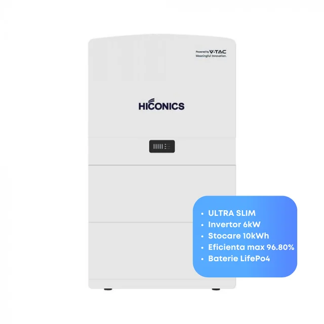 Invertor All in One 6kW, Stocare 10kWh, Hibrid, Hiconics