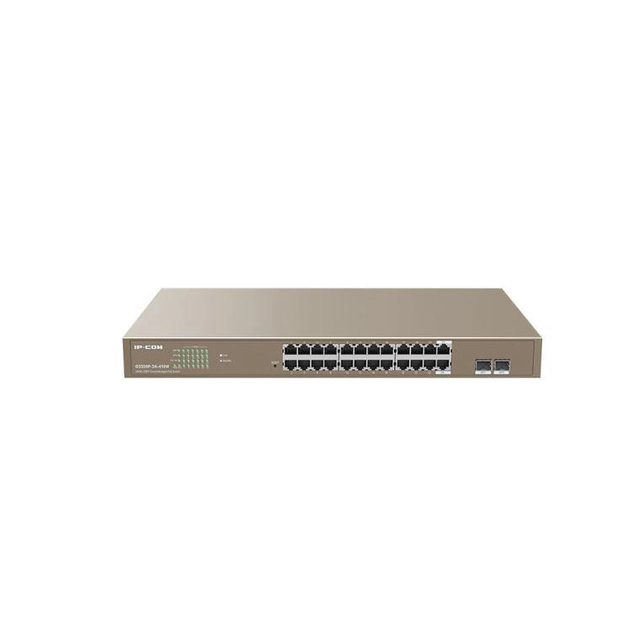 IP-switch med 24-portar, Gigabit, Ethernet PoE IP-COM G3326P-24-410W