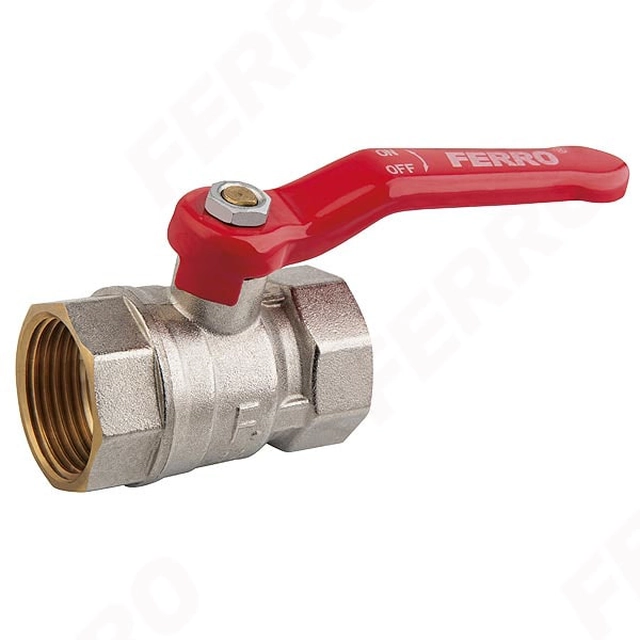 IRON ball valve, d, internal-internal, long handle, 1&#039;&#039;