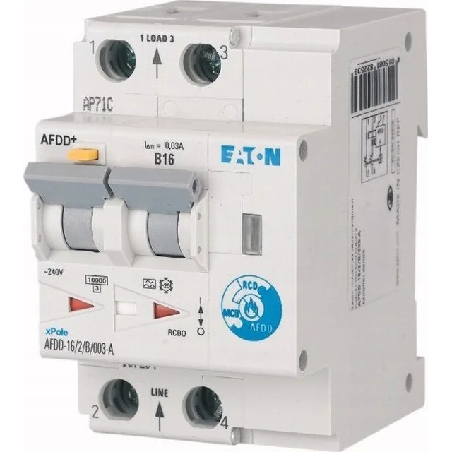 Іскровий сповіщувач Eaton 2P B 10A 0,03A тип A AFDD-10/2/B/003-A 187168