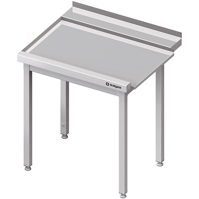 Iškrovimo stalas (L), be lentynos, skirtas SILANOS indaplovei 1300x755x880 mm, suvirintas