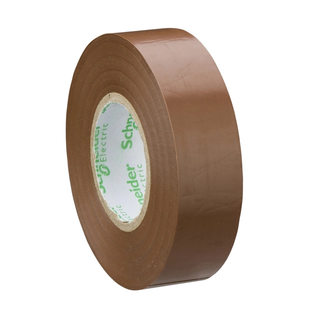 Isolerende tape PVC19mmX20m Brun