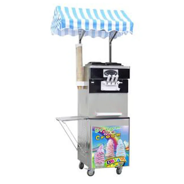 Italian ice cream machine RQMG33B | 2 flavors +mix | ice cream machine | aeration pump | 2x13 l