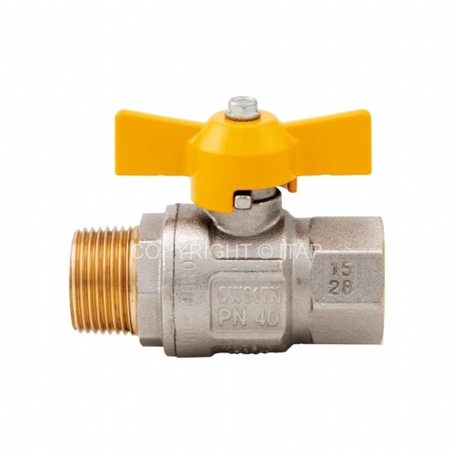 ITAP LONDON ball valve for gas, d, inside-outside, short handle, 1/2&#039;&#039;