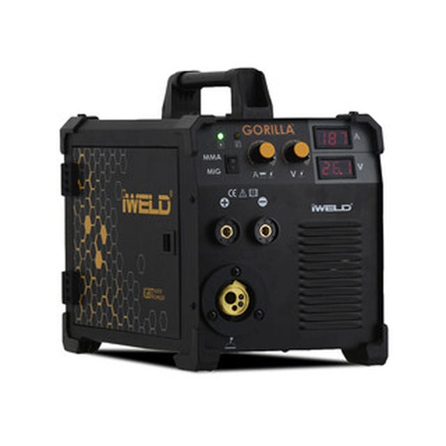 Iweld GORILLA POCKETMIG 195 ALUFLUX consumable electrode shielding gas inverter welder 50 - 180 A | 230 V