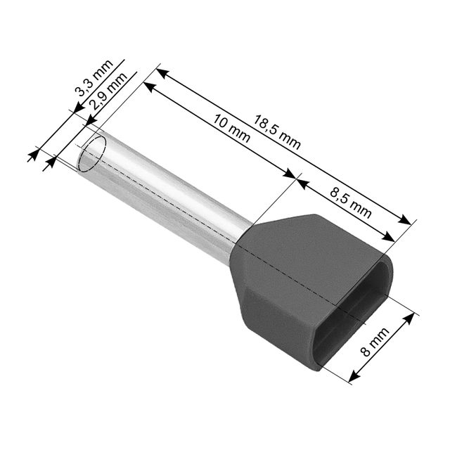 Izoliuota jungties mova 2x2,5/10 100 Vnt