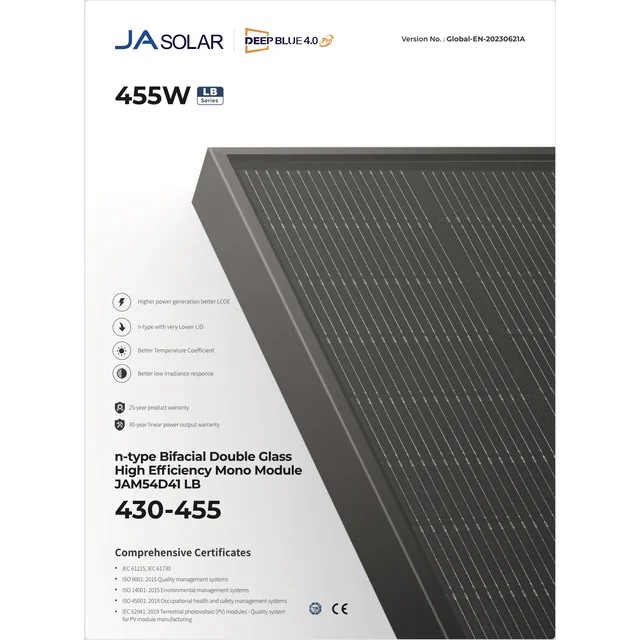 JA Solar JAM54D41 435/LB пълно черно (контейнер)