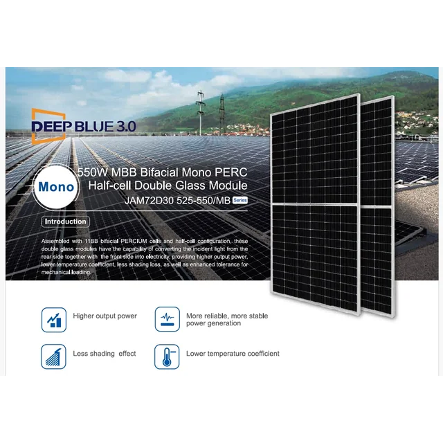 Ja Solar JAM72D30-550/GB bifacial novo