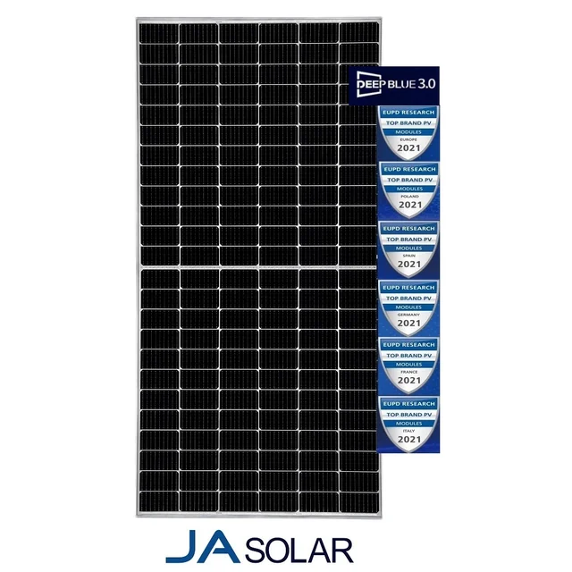 JA SOLAR JAM72D30-565/LB Poločlánkový bificiální dvojitý skleněný modul 565W