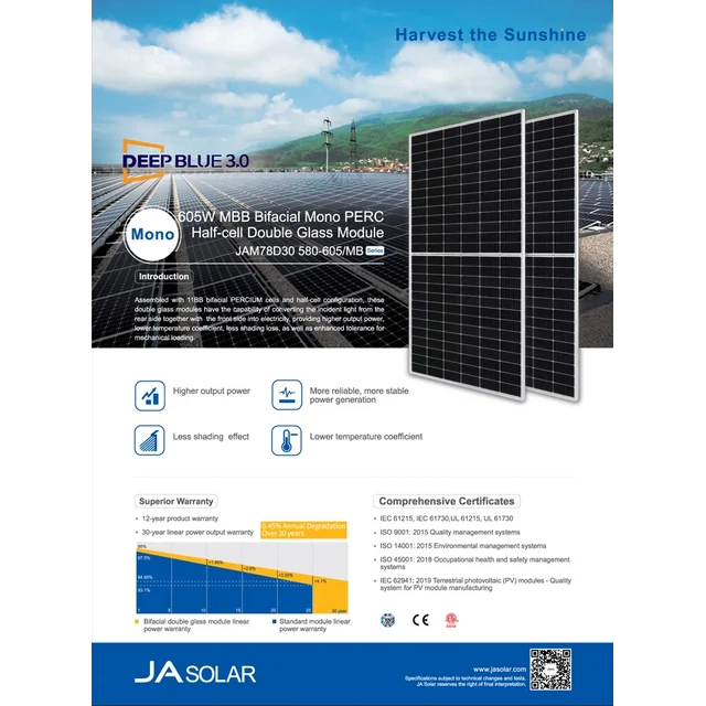 JA Solare DAM78D30-590/MB