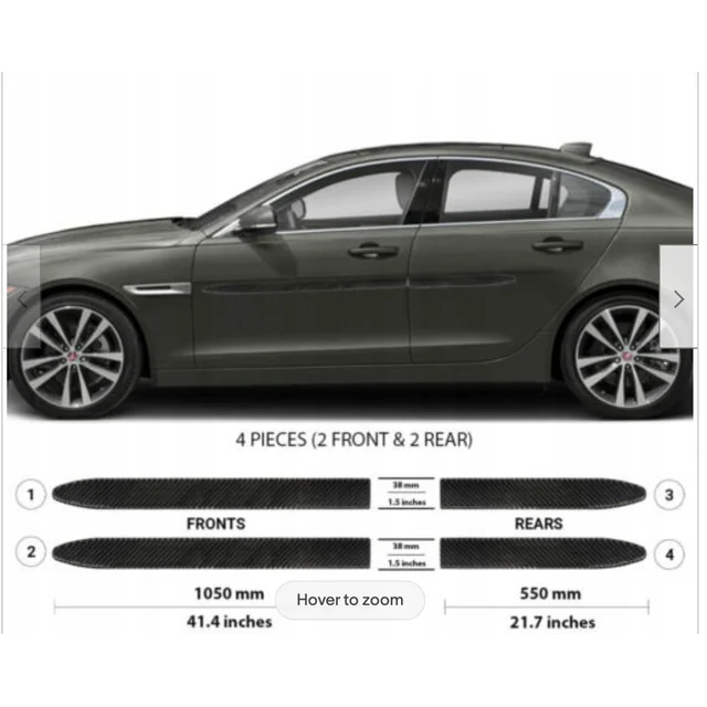 Jaguar XE 2014+ Listwy CZARNE Boczne Drzwi