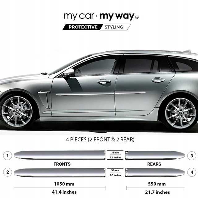 JAGUAR XF I X250 Kombi CHROME strips, protective doors