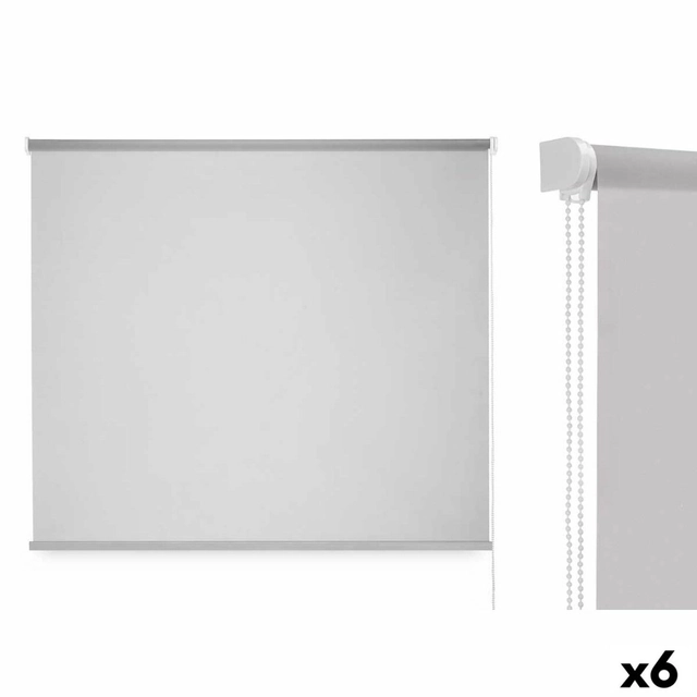Jalousie 180 x 180 cm graues Kunststoffmaterial (6 Stück)