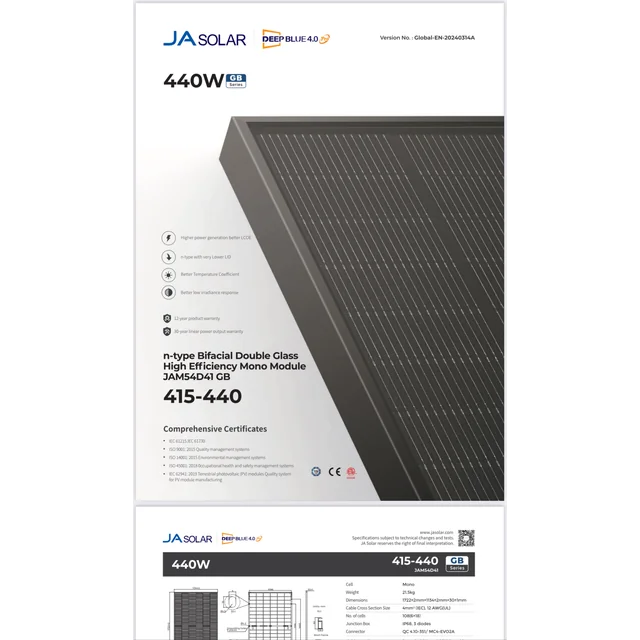 JAM54D41-435/GB fuld sort MC4-EVO2