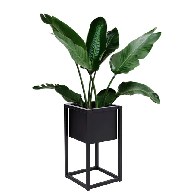 Jardinière CONCOVE loft 40 cm noir