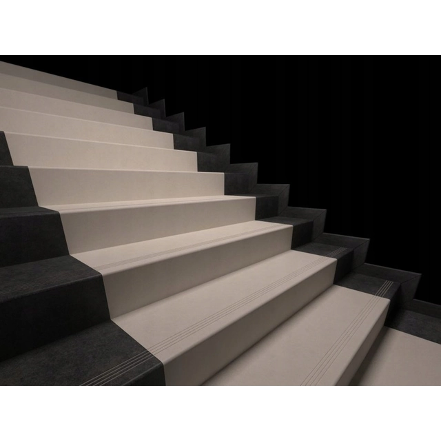 Jasne płytki na schody 100x30 barwione w masie
