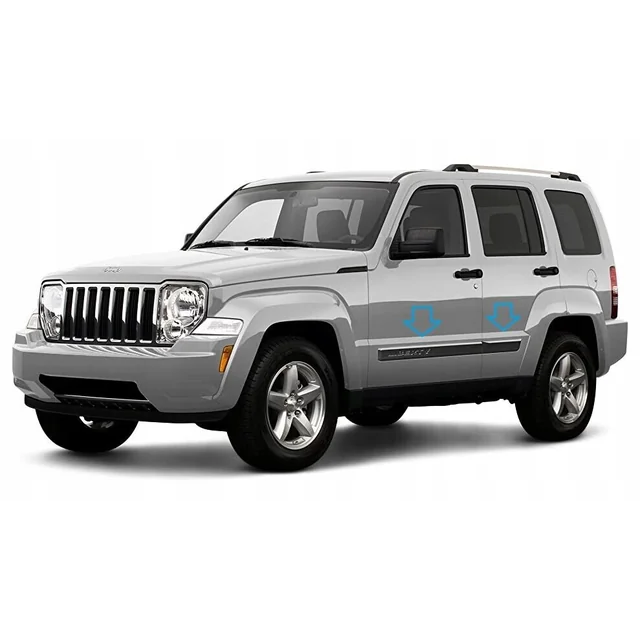 Jeep Liberty 2002-2013 - Listones protectores de puertas laterales cromados