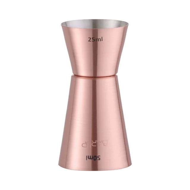 Jigger – bar measuring cup, Bar up, copper, 25ml/50ml, ø42x(H)86mm