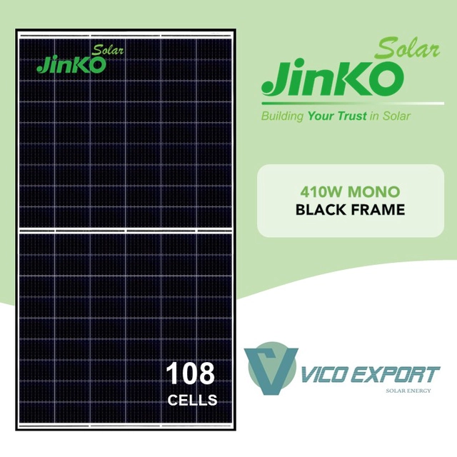 Jinko Solar JKM410M-54HL4-V чорна рамка // Jinko Solar 410W чорна рамка