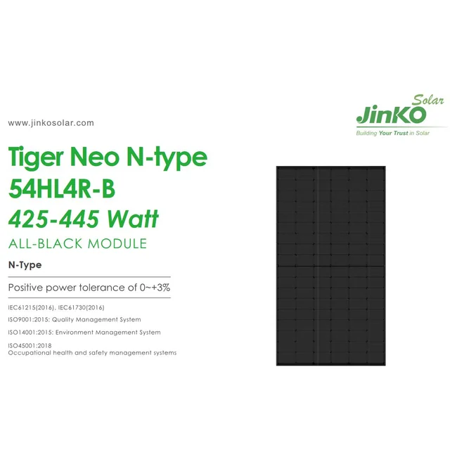 Jinko Solar JKM440N-54HL4R-B 440W Noir complet