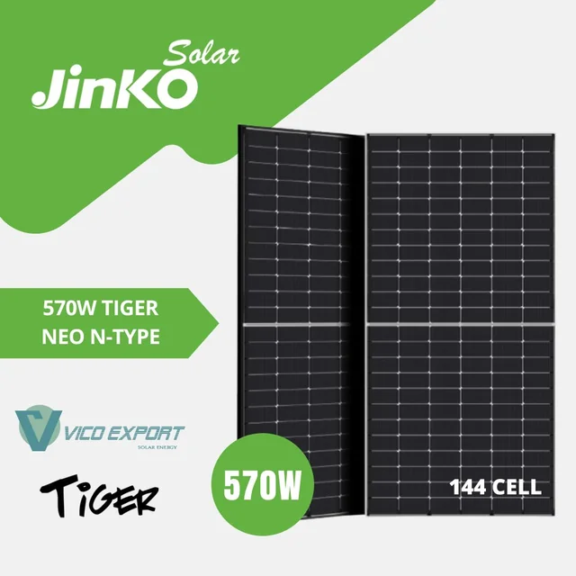 Jinko Solar JKM570N-72HL4-V // Jinko Solar 570W Saulės skydelis // N-Type