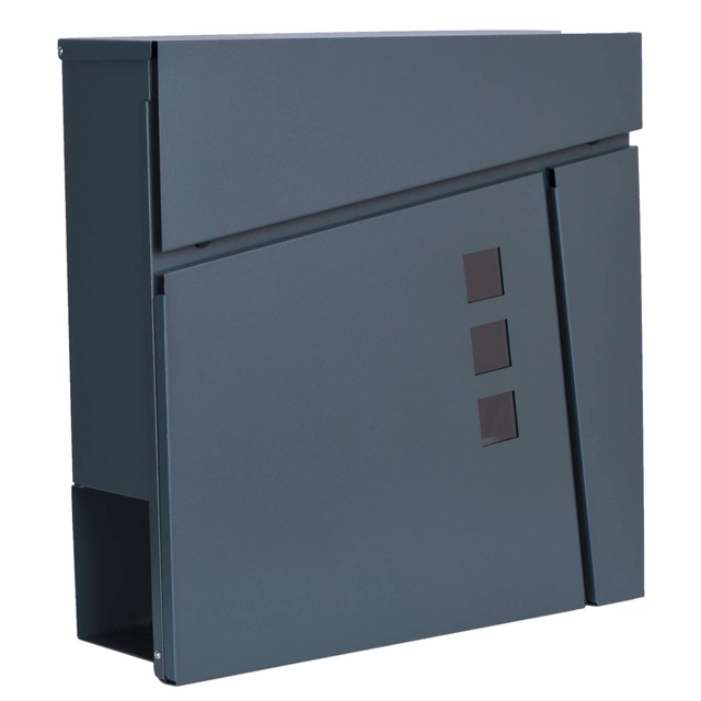 JOHAN letterbox with newspaper holder anthracite
