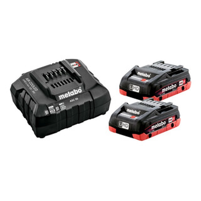 Juego de batería y cargador Metabo LIHD 4.0 AH SE 18 V | 4 Ah