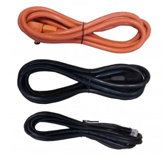 Juego de cables externos Pylontech 2 m Cable de alimentación externo +/- y cable de comunicación 3,5m CAN