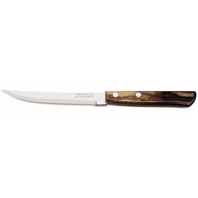 Juego de cuchillos para carne/pizza, blister, línea 6szt., Churrasco, marrón oscuro