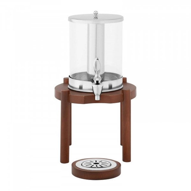 Juice dispenser - 7 l - cooling system - dark wooden base ROYAL CATERING 10012057 RCSD-1W3