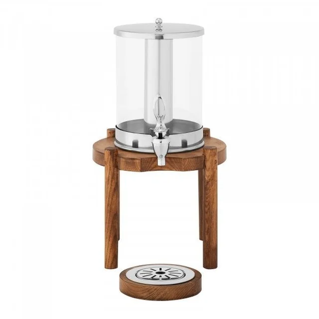 Juice dispenser - 7 l - cooling system - light wooden base ROYAL CATERING 10012056 RCSD-1W2