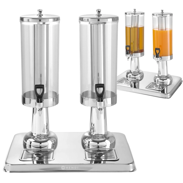 Juicedrikdispenser 2x3L | Hendi 425435