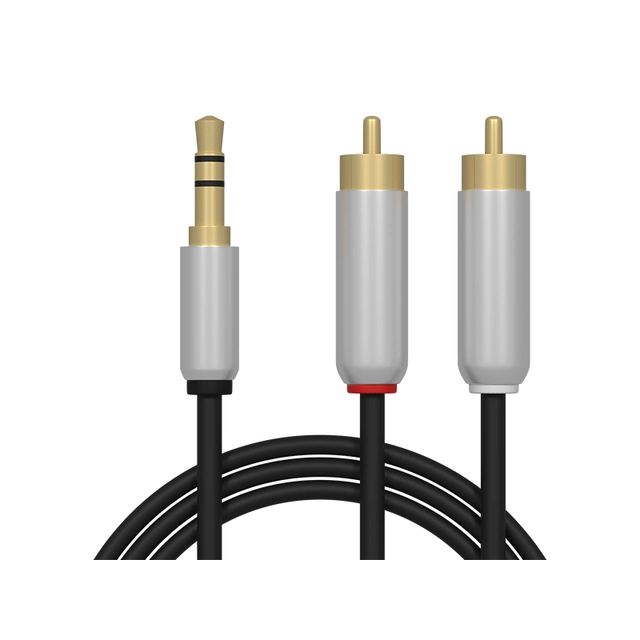 Jungtis PLUG 3,5ST-2xRCA 5m METAL