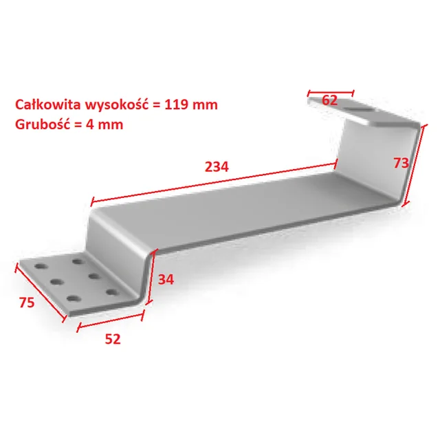 K2 anzuelo de pesca de carpa (48x4mm acél)