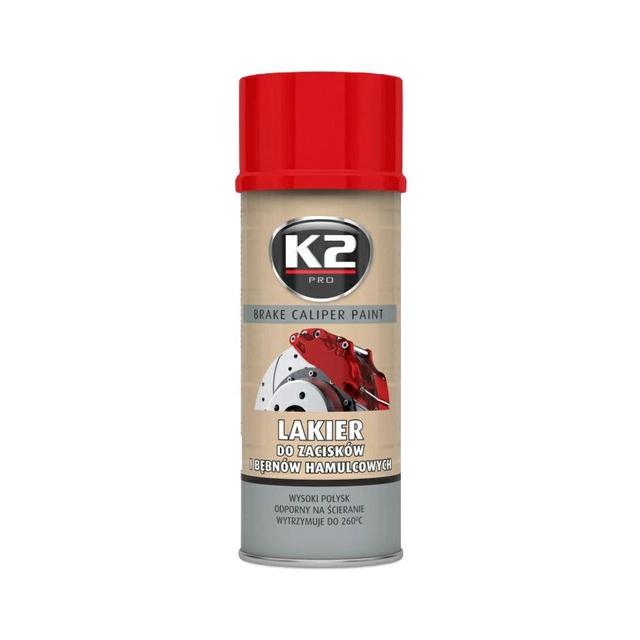 K2 BRAKE CALIPER PAINT 400 ml RED - paint for brake calipers and drums