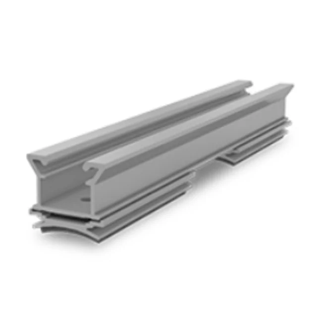 K2 Microrail CSM 25, pentru acoperișuri din metal ondulat, șină de jos curbată, compatibilă numai cu MiniClamp