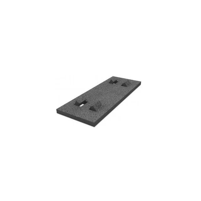 K2 rubberen beschermmat, plat dak, 470x180x18 mm met aluminiumfolie (PVC-isolatie)