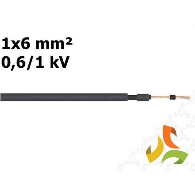 Кабел соларен кабел за фотоволтаични инсталации1x6 mm2 черна двойна изолация SOLARFLEX-X H1Z2Z2-K ХЕЛУКАБЕЛ