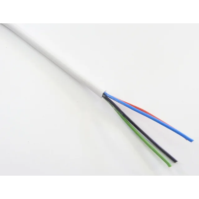 Kabel T-LED RGB 4x0,5 okrągły Wariant: Biały