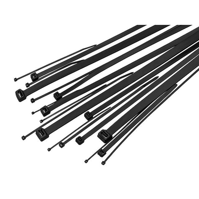 Kábelkötegelő 6,5x300mm fekete 100 Db