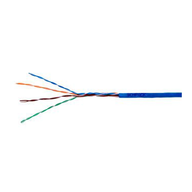 Kabelsko U/UTP HSEKU424P1 Cat.5e, 4x2xAWG24/1, PVC, Eca, blå, æske 305m