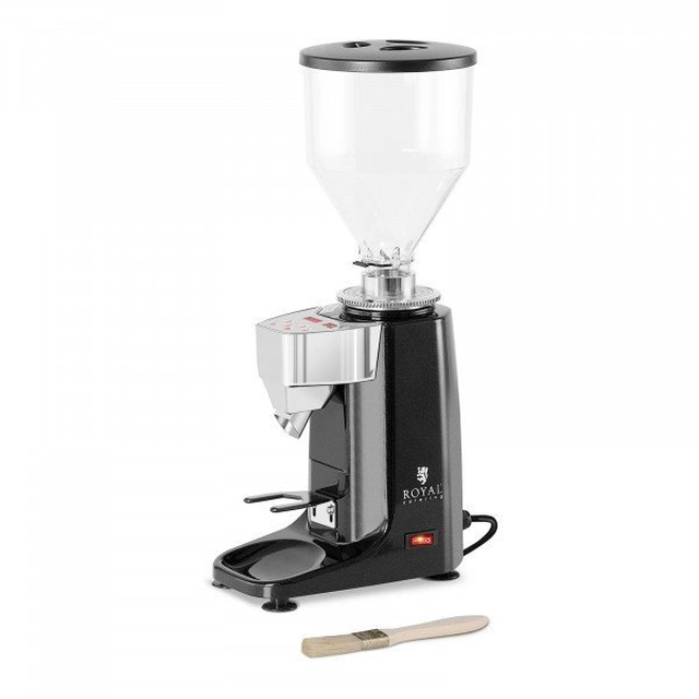 Kaffekvarn - 200 W - 1000 ml - aluminium - svart - LED ROYAL CATERING 10011921 RC-CGM21