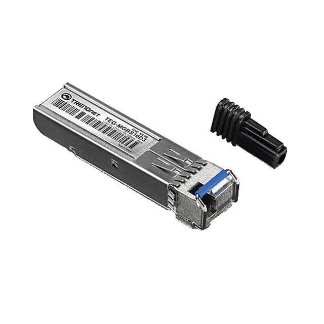 Kahden aallonpituuden yksimuotoinen Simplex LC SFP-moduuli, 1.25G, RX:1310nm/TX:1550nm, 10Km - TRENDnet TEG-MGBS10D5