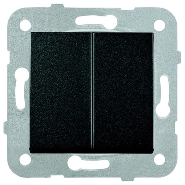 Kandelaar connector (serieel, dubbel) Viko Panasonic Novella zwart